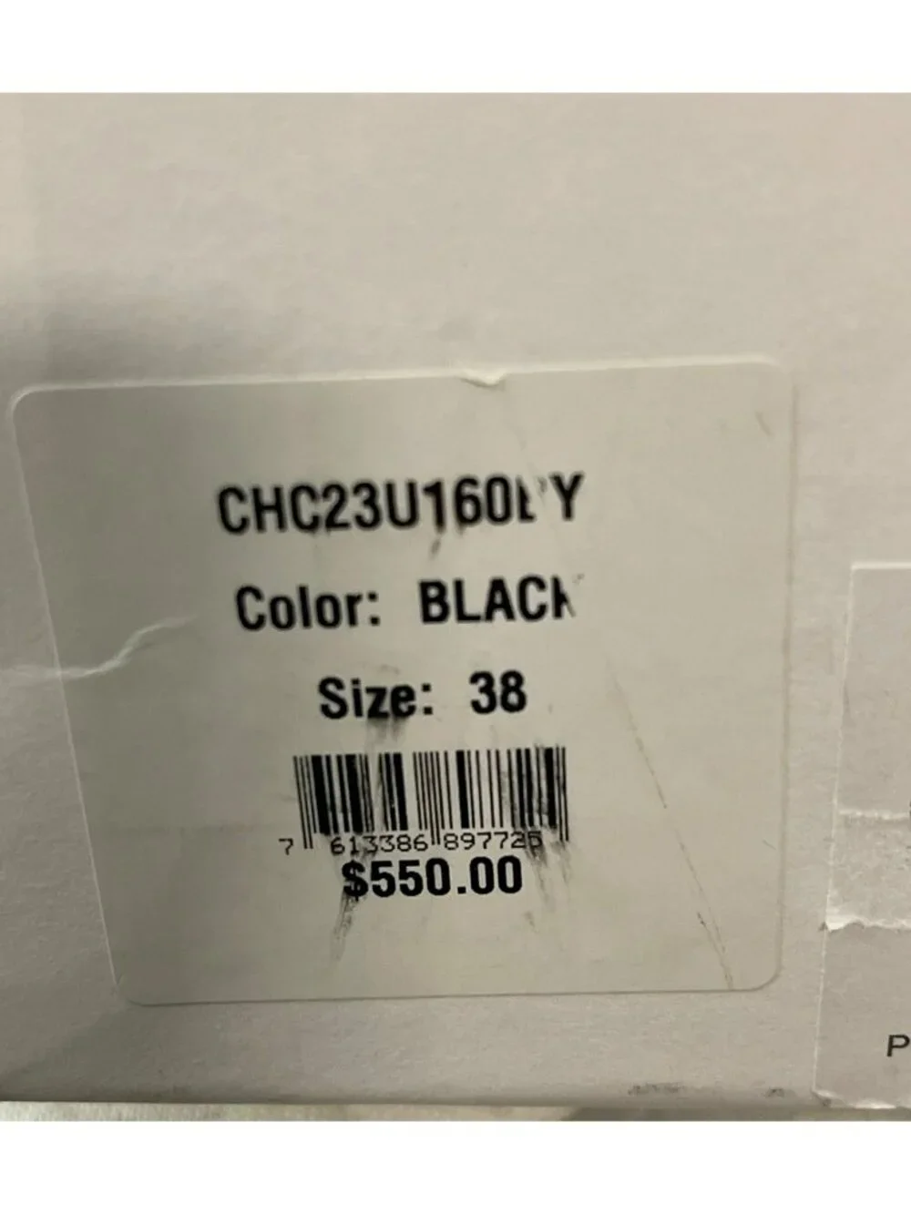 Chloe $550  Lauren Black Patent Leather Scalloped Ballet Flats Sz 38 US 7.5 NEW